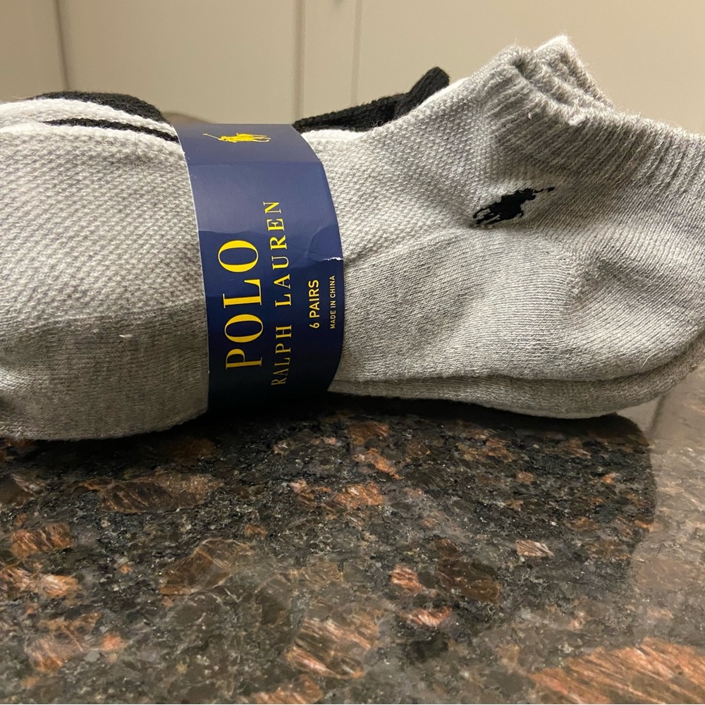 Polo by Ralph Lauren Black, White and Gray Casual Socks - Picture 3 of 4